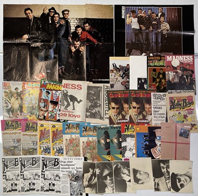 Lot 74 - MADNESS - COLLECTION OF ORIGINAL 'NUTTY BOYS' FAN CLUB MAGAZINES, BADGES AND MORE.
