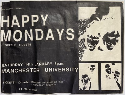 Lot 169 - MANCHESTER MUSIC - HAPPY MONDAYS - ORIGINAL 1988 CONCERT POSTER.