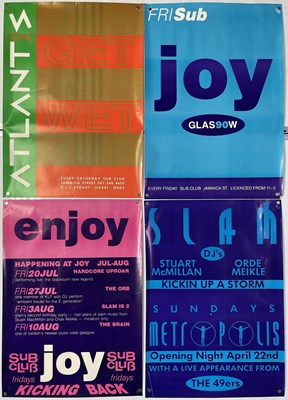 Lot 152 - 1990S DANCE / CLUB CULTURE - FOUR GLASGOW SUB CLUB POSTERS.