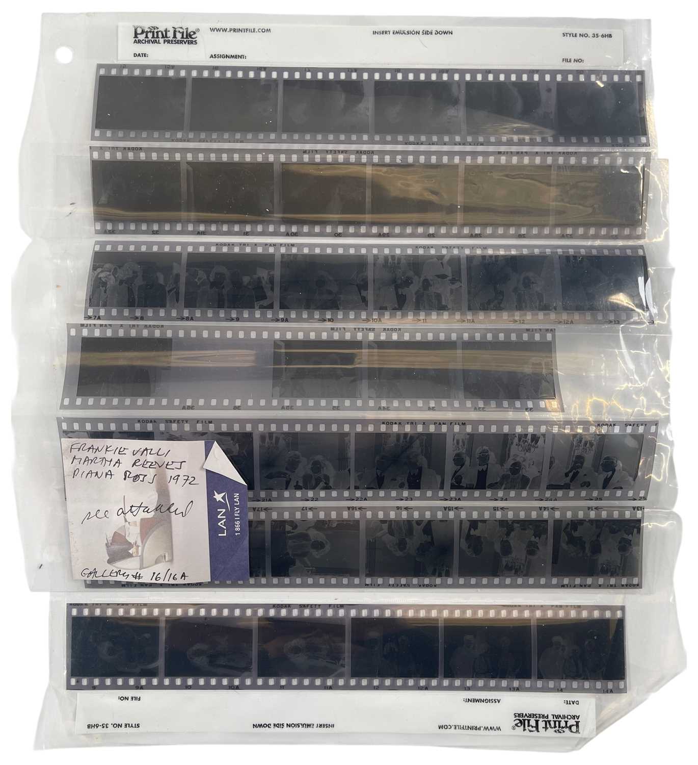 Lot 98 - DIANA ROSS / FRANKIE VALLI - ORIGINAL PHOTO NEGATIVES.