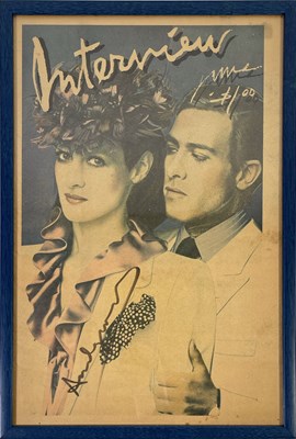 Lot 97 - ANDY WARHOL (1928-1987) - SIGNED COPY OF INTERVIEW MAGAZINE.
