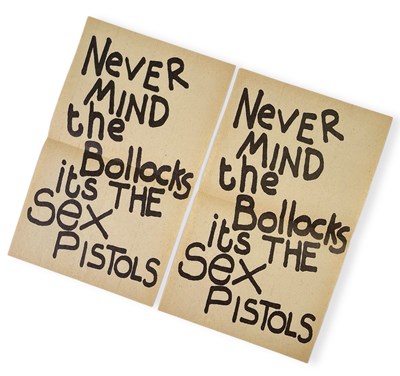 Lot 499 - THE SEX PISTOLS - TWO SHEETS OF ORIGINAL PROMO 1977 ANARCHY 'TOILET ROLL'.