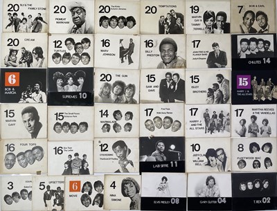 Lot 82 - TOP OF THE POPS - ORIGINAL CAMERA CARDS WITH ARTIST INFO.