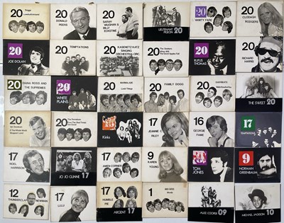 Lot 84 - TOP OF THE POPS - ORIGINAL CAMERA CARDS WITH ARTIST INFO.