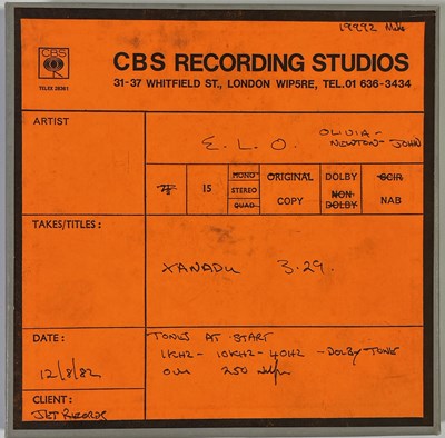 Lot 426 - ELECTRIC LIGHT ORCHESTRA - XANADU TAPE REEL.