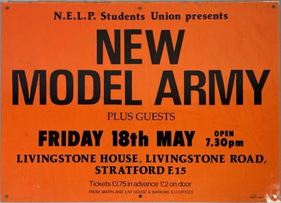 Lot 189 - NEW MODEL ARMY - 1984 CONCERT POSTER.