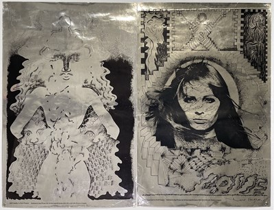 Lot 188 - BRITISH PSYCHEDELIA - ORIGINAL DAVID VAUGHAN DESIGNED SILVER FOIL POSTERS - ONE SIGNED.