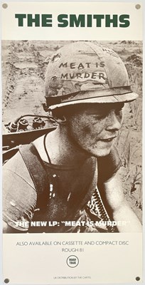 Lot 460 - THE SMITHS - ORIGINAL PROMOTIONAL POSTER FOR 'MEAT IS MURDER'.