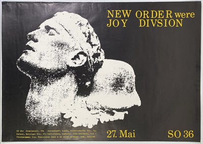 Lot 403 - NEW ORDER - ORIGINAL 'NEW ORDER WERE JOY DIVSION' GERMAN POSTER.