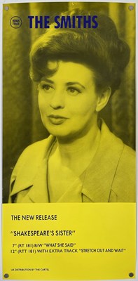 Lot 464 - THE SMITHS - SHAKESPEARE'S SISTER ORIGINAL PROMOTIONAL POSTER.