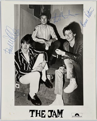 Lot 395 - THE JAM - FULLY SIGNED PROMOTIONAL PHOTO.