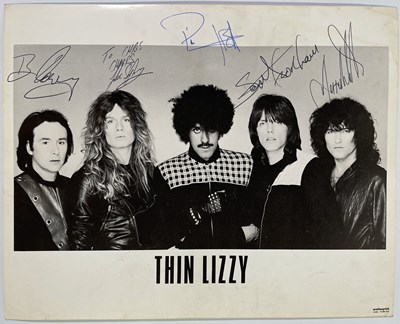 Lot 275 - THIN LIZZY - FULLY SIGNED PROMOTIONAL PHOTOGRAPH.