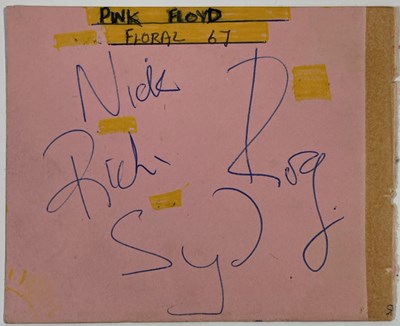 Lot 319 - PINK FLOYD - 1967 SET OF SIGNATURES.