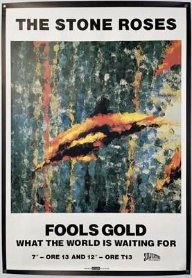 Lot 450 - THE STONE ROSES - ORIGINAL 'FOOLS GOLD' POSTER.