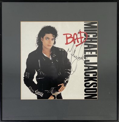 Lot 391 - MICHAEL JACKSON - SIGNED COPY OF 'BAD'.