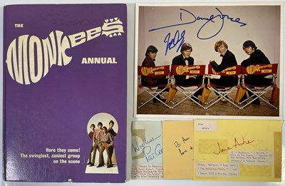 Lot 289 - 1960S AUTOGRAPHS AND COLLECTABLES INC MONKEES.