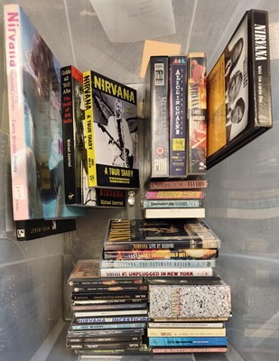 Lot 103 - NIRVANA AND RELATED CD, DVD, VHS, CASSETTE AND BOOK COLLECTION