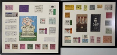 Lot 144 - CLASSIC ROCK AND POP - FRAMED TICKET DISPLAYS.