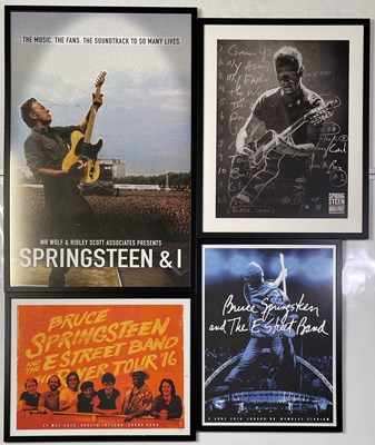 Lot 360 - BRUCE SPRINGSTEEN - FRAMED MEMORABILIA INC POSTERS.