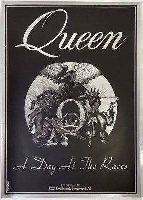 Lot 373 - QUEEN - ORIGINAL EMI SWISS PROMO POSTER FOR 'DAY AT THE RACES'.