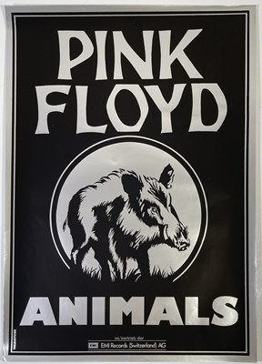 Lot 320 - PINK FLOYD - ORIGINAL AND RARE SWISS EMI PROMO POSTER FOR 'ANIMALS'.