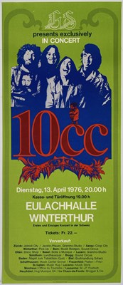 Lot 203 - 10CC - ORIGINAL SWISS CONCERT POSTER.