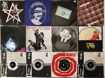 Lot 1007 - PUNK - NEW WAVE - LARGE 7" SINGLE COLLECTION - SEX PISTOLS, ORANGE JUICE, JANIE JONES