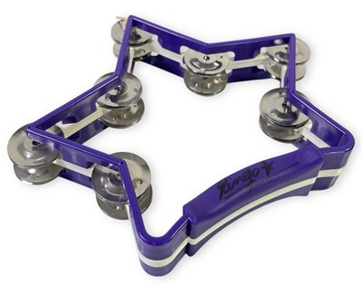 Lot 354 - THE BEATLES - TAMBOURINE TWICE SIGNED BY RINGO STARR.