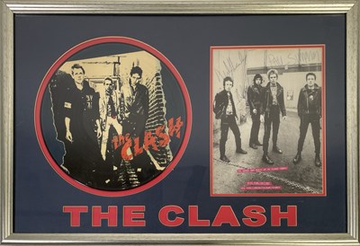 Lot 486 - PUNK - THE CLASH - SIGNED PAGE.