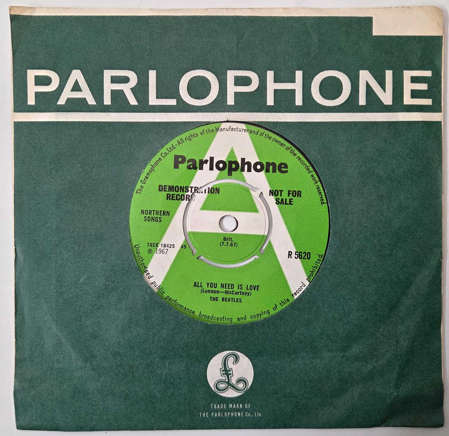Lot 35 - THE BEATLES - 'ALL YOU NEED IS LOVE / BABY, YOU'RE A RICH MAN' 7" - UK 1967 DEMO (R 5620)