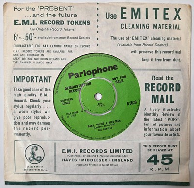Lot 35 - THE BEATLES - 'ALL YOU NEED IS LOVE / BABY, YOU'RE A RICH MAN' 7" - UK 1967 DEMO (R 5620)