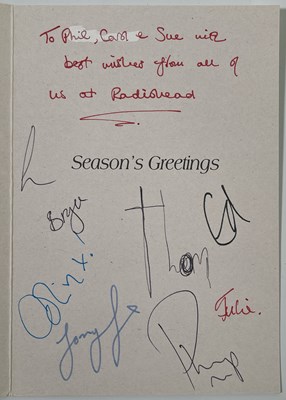 Lot 413 - RADIOHEAD - FULLY SIGNED CHRISTMAS CARD.