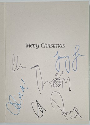 Lot 414 - RADIOHEAD - FULLY SIGNED CHRISTMAS CARD.
