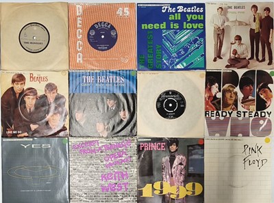 Lot 1168 - COLLECTION OF 7" SINGLES & TAPES - ROCK & POP, BEATLES, ACETATES, HARD ROCK + MORE