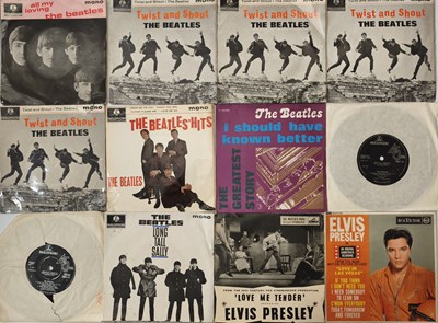 Lot 1228 - ELVIS - BEATLES - 7" SINGLES AND EP'S AND SCOUSE THE MOUSE LP