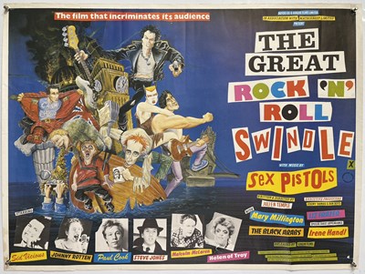 Lot 503 - THE SEX PISTOLS - GREAT ROCK N ROLL SWINDLE QUAD POSTER.