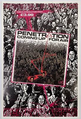 Lot 366 - PUNK INTEREST - ORIGINAL PENETRATION 'COMING UP FOR AIR' PROMOTIONAL POSTER.