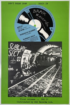 Lot 368 - SUBWAY SECT - ORIGINAL PROMOTIONAL POSTER.