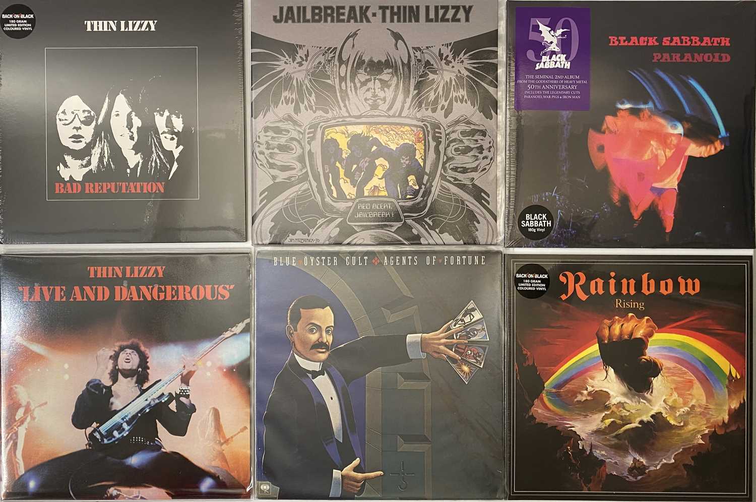 Lot 71 - HEAVY ROCK - AUDIOPHILE PRESSINGS - LP COLLECTION - BLACK SABBATH, THIN LIZZY, RAINBOW