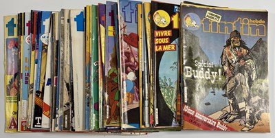 Lot 86 - LARGE COLLECTION OF BELGIAN FRENCH-LANGUAGE TINTIN COMIC MAGAZINES.