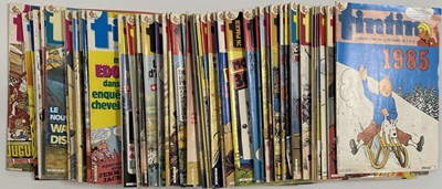 Lot 86 - LARGE COLLECTION OF BELGIAN FRENCH-LANGUAGE TINTIN COMIC MAGAZINES.
