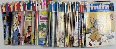 Lot 86 - LARGE COLLECTION OF BELGIAN FRENCH-LANGUAGE TINTIN COMIC MAGAZINES.