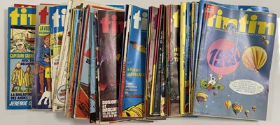 Lot 86 - LARGE COLLECTION OF BELGIAN FRENCH-LANGUAGE TINTIN COMIC MAGAZINES.