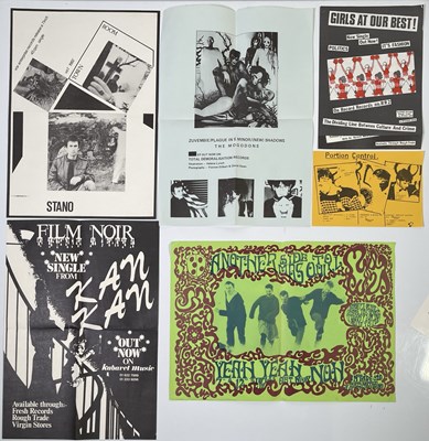 Lot 308 - PRESS PROMO FLYERS/POSTERS FOR RELEASES - PUNK/NEW WAVE/INDIE.