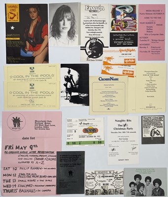 Lot 309 - INVITES / TICKETS ETC INC FOR WESTWOOD/MCLAREN'S 'WORLD'S END'.