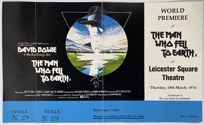 Lot 353 - DAVID BOWIE - ORIGINAL COMPLETE PREMIERE INVITE FOR 'THE MAN WHO FELL TO EARTH'.
