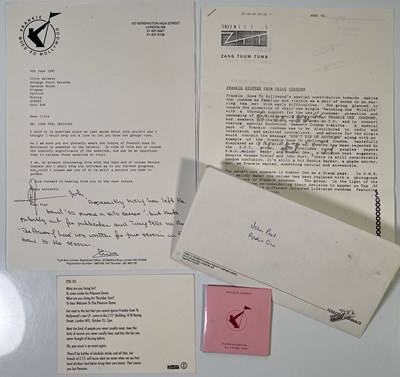 Lot 311 - FRANKIE GOES TO HOLLYWOOD - MEMORABILIA INC LETTERS/CONDOM.
