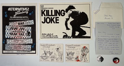 Lot 383 - KILLING JOKE - MEMORABILIA COLLECTION.