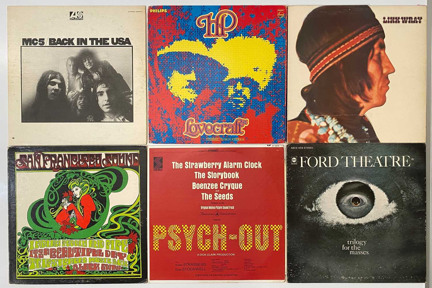 Lot 79 - US PSYCH LP'S - 60'S AND 70'S - LP COLLECTION - LINK WRAY, MC5, HP LOVECRAFT