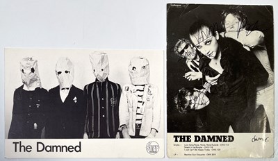 Lot 389 - THE DAMNED - SIGNED CHISWICK PROMOTIONAL POSTCARD.
